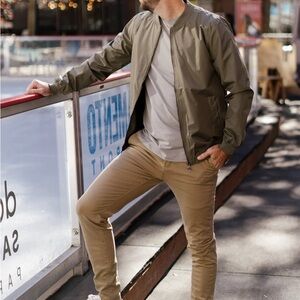 Soulstar Stylish Olive Bomber Jacket